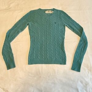 Vintage Abercrombie & Fitch "Ezra Fitch"  Cable Knit Cashmere Sweater Size Small